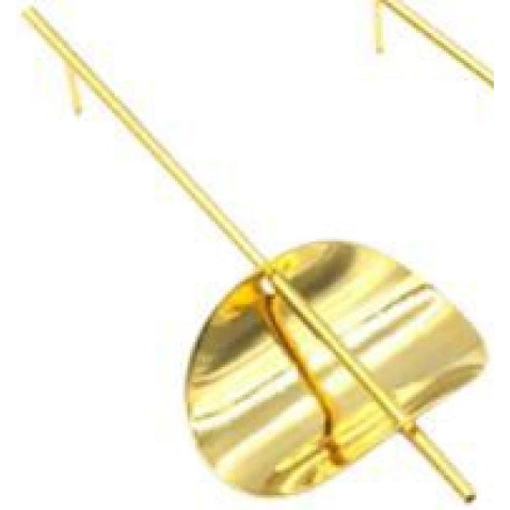 Brinco Curvado Liso Folheado A Ouro 18K
