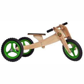 Bicicleta de Madeira Woodbike - 3 Estágios - Verde