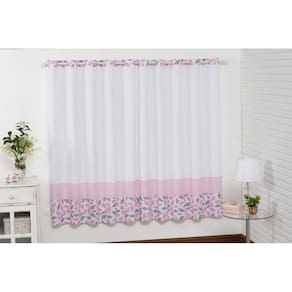 Cortina Quarto Bebê Para Janela Tecido Poliéster 2M X 1,70M