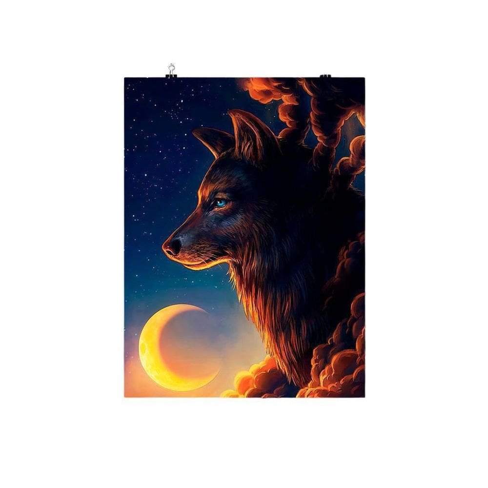 Placa Decorativa Lobo - Guardião Da Noite