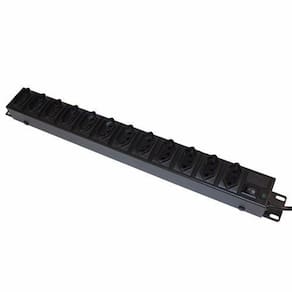 Régua 12 Tomadas Rack 19 110V/220V - 2000 Watts - 3 Unidades