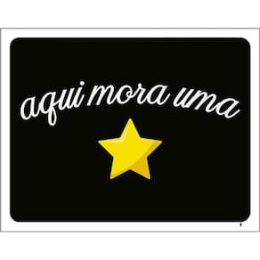 Kit 10 Placas Aqui Mora Uma Estrela