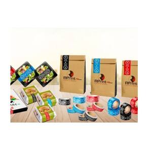 Rolo 5000 Etiquetas Adesivas Delivery Alimentos Vermelha
