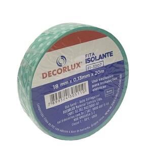 Fita Isolante Verde Estampada Poá Branco 20Mmx18Mm Decorlux