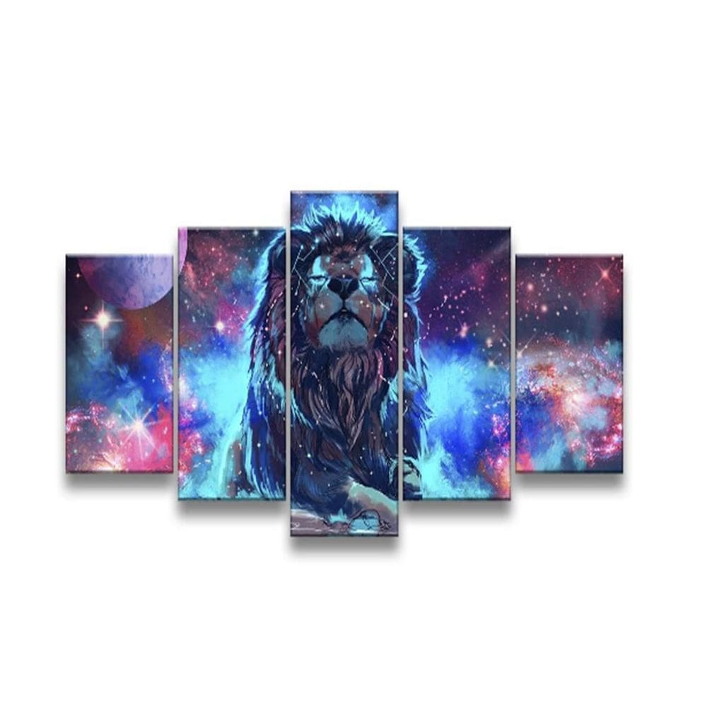 Quadro Mosaico Leão Universo