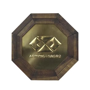 Quadro Oitavado Profissão Administração Madeira Escura 18cm