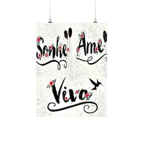 Placa Decorativa Frase - Sonhe, Ame, Viva