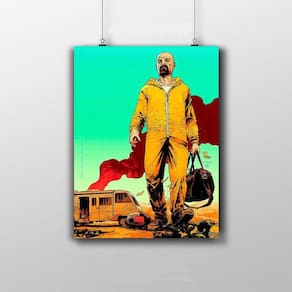 Placa Decorativa Heisenberg Arte Desenho - Breaking Bad