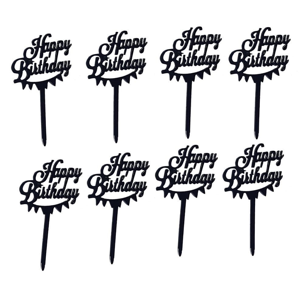 Topo De Bolo Happy Birthday 4X7 Cm - Gmezn442