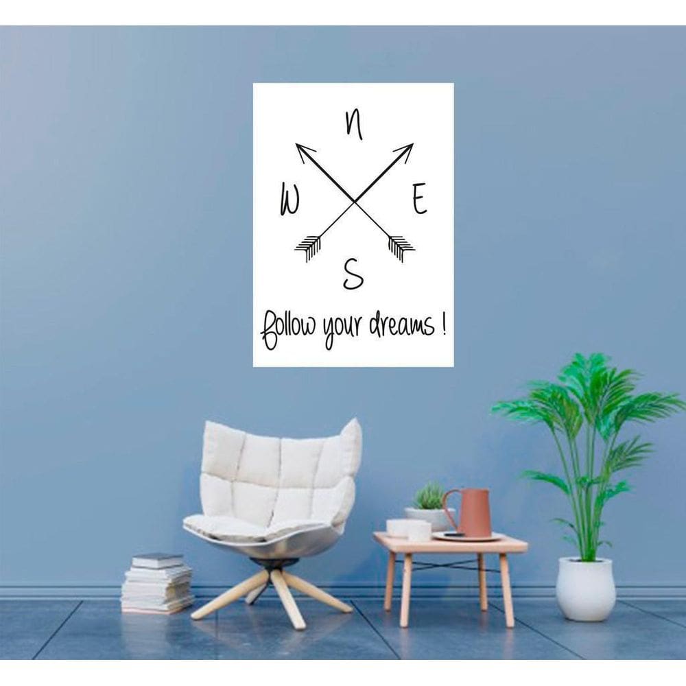 Placa Decorativa Follow Your Dreams 20X30Cm