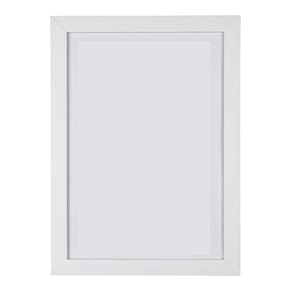 Quadro Moldura A4 21x30 Branca Em Madeira Com Vidro
