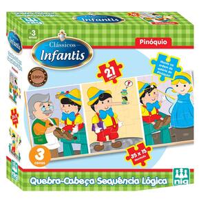 Quebra-Cabeça Nig Brinquedos Pinóquio Sequência Lógica