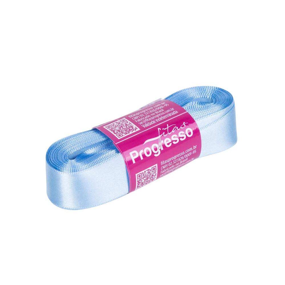 Fita De Cetim 22Mm 10Mts. Azul Celeste 246 - Fitas Progresso