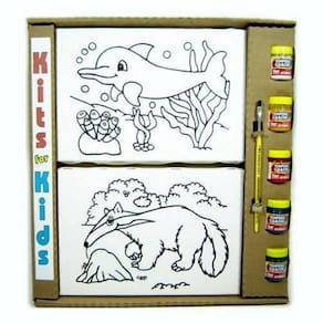 Kit 2 Telas - Boto Cor De Rosa Tamanduá Kits For Kids