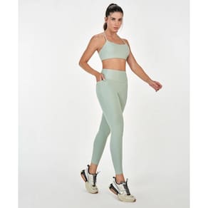 Legging Alto Giro Com Refletivos E Bolso Feminina Ref:2432301