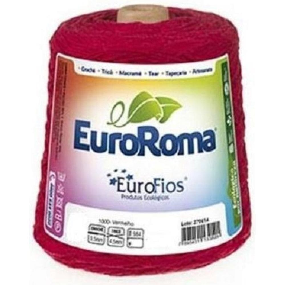 Barbante Euroroma Colorido N 6 - Cor: 1000 Vermelho