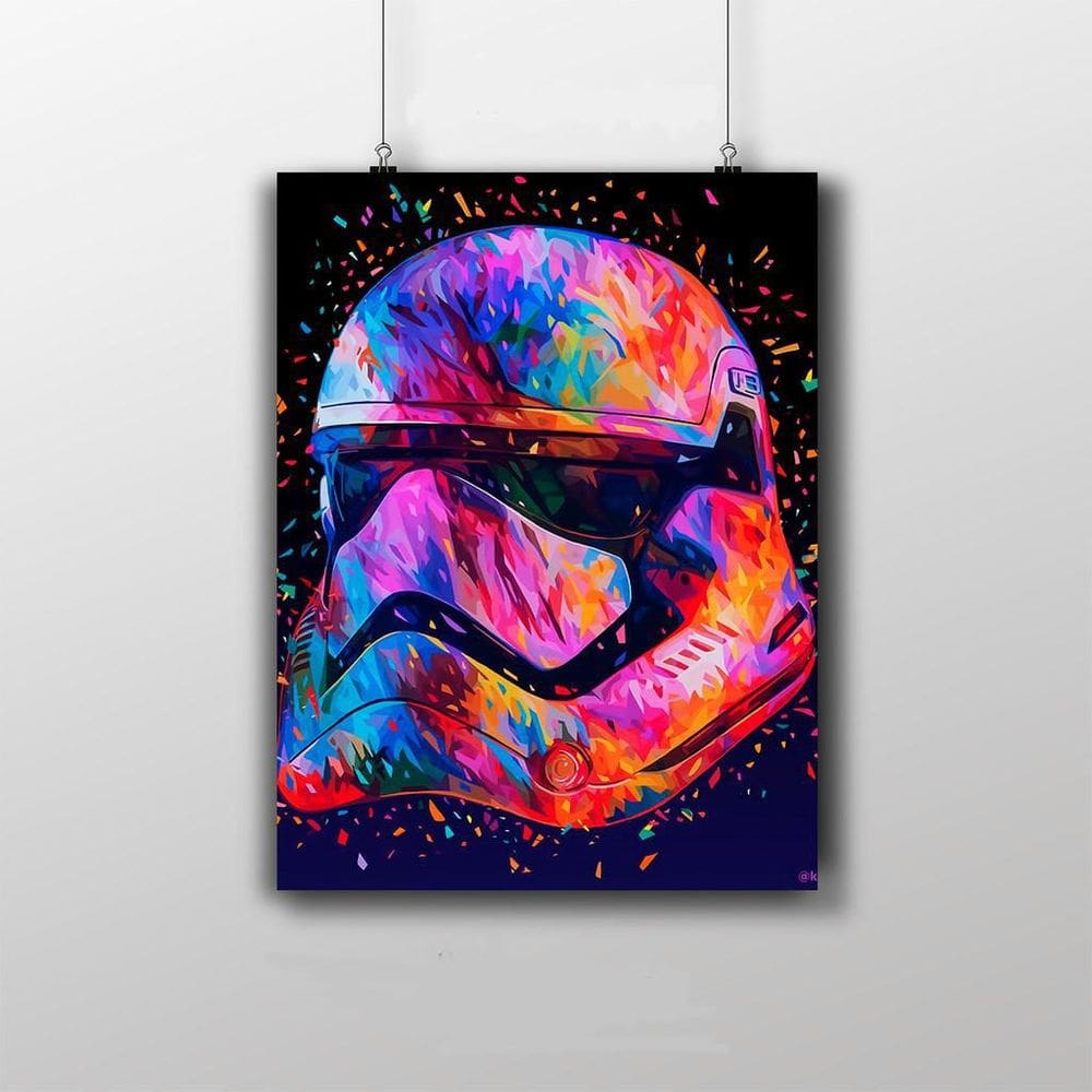 Placa Decorativa Stormtrooper Artwork Star