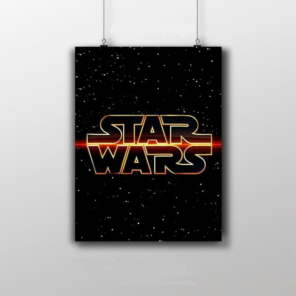 Placa Decorativa Star Wars - Logo Wallpaper Universo