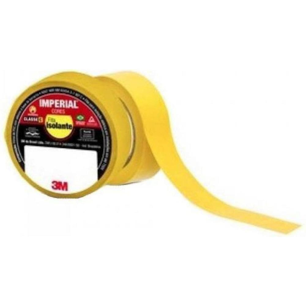 Fita Isolante 18Mm X 10M Imperial Amarela 3M - 10 un