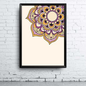 Quadro Abstrato Mandala 1 A4