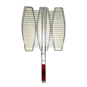 Grelha Dupla Para Churrasqueira 3 Divisões 38 X 38 Cm
