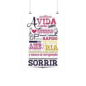 Placa Decorativa Frase - A Vida É Curta 20X30Cm