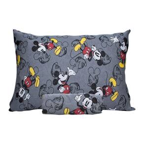 Jogo De Lençol 2 Peças Portallar Disney Mickey Cool Cinza Solteiro