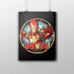 Placa Decorativa Homem De Ferro Marvel Desenho