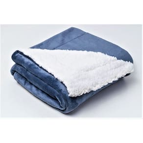 Cobertor de Bebe Berço Azul Indigo Sherpa 1,10x90Cm Sultan