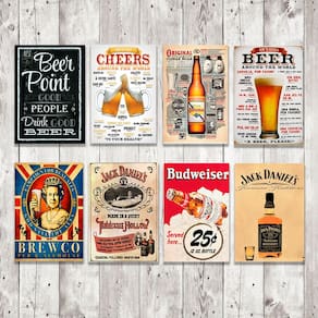 Placas Decorativas para Area Churrasqueira Kit com 8