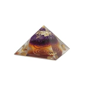 Orgonite Pirâmide De Ouro De Saint Germain - Transmutação