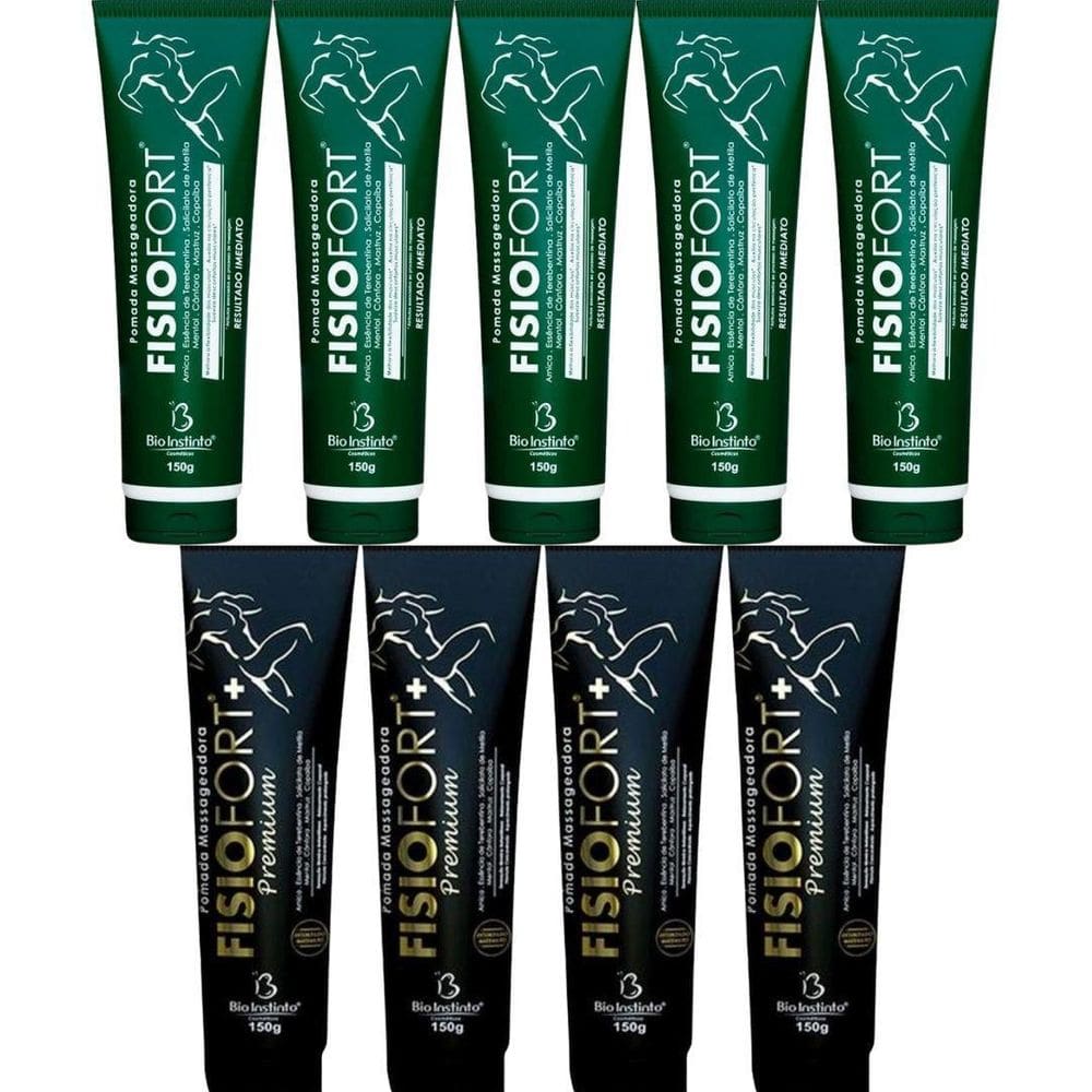 Kit 5 Pomada Fisiofort 150G 4 Pomada Fisiofort Premium 150G
