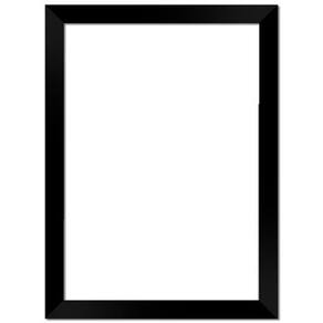 Quadro 20x30 Preto com Vidro Madeira Laqueada