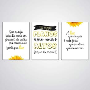 Kit De Quadros Os Teus Planos São Mais Altos Que Os Meus