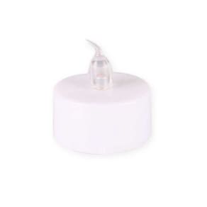 Mini Vela Artificial de LED Branca com Luz Amarela