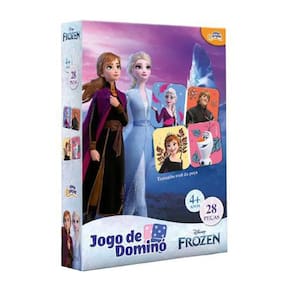 Jogo De Dominó Frozen Disney 28 Peças Toyster - 8029