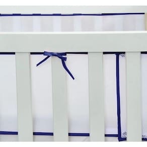 Tela Protetora Lateral De Berço Para Mini Berço Marinho