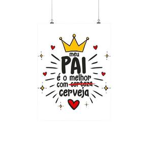 Placa Decorativa Meu Pai É O Melhor Com Cerveja 20X30Cm