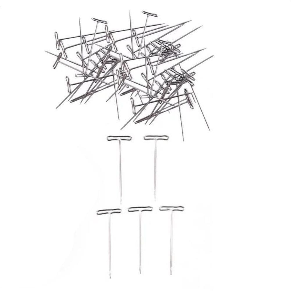 50Und Alfinete T Para Cabeça De Treino Confecção De Perucas