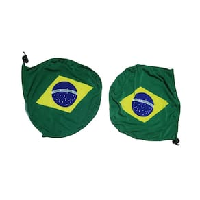 Capa Bandeira Brasil p/ Retrovisor - 30x32cm - Kit 2 Capas