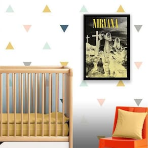 Quadro Decorativo Nirvana 34X23Cm - Moldura Branca