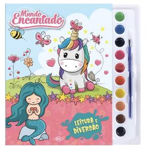 Livro De Pintura Aquarela Mundo Encantado I8047 - Dcl
