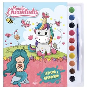 Livro De Pintura Aquarela Mundo Encantado I8047 - Dcl