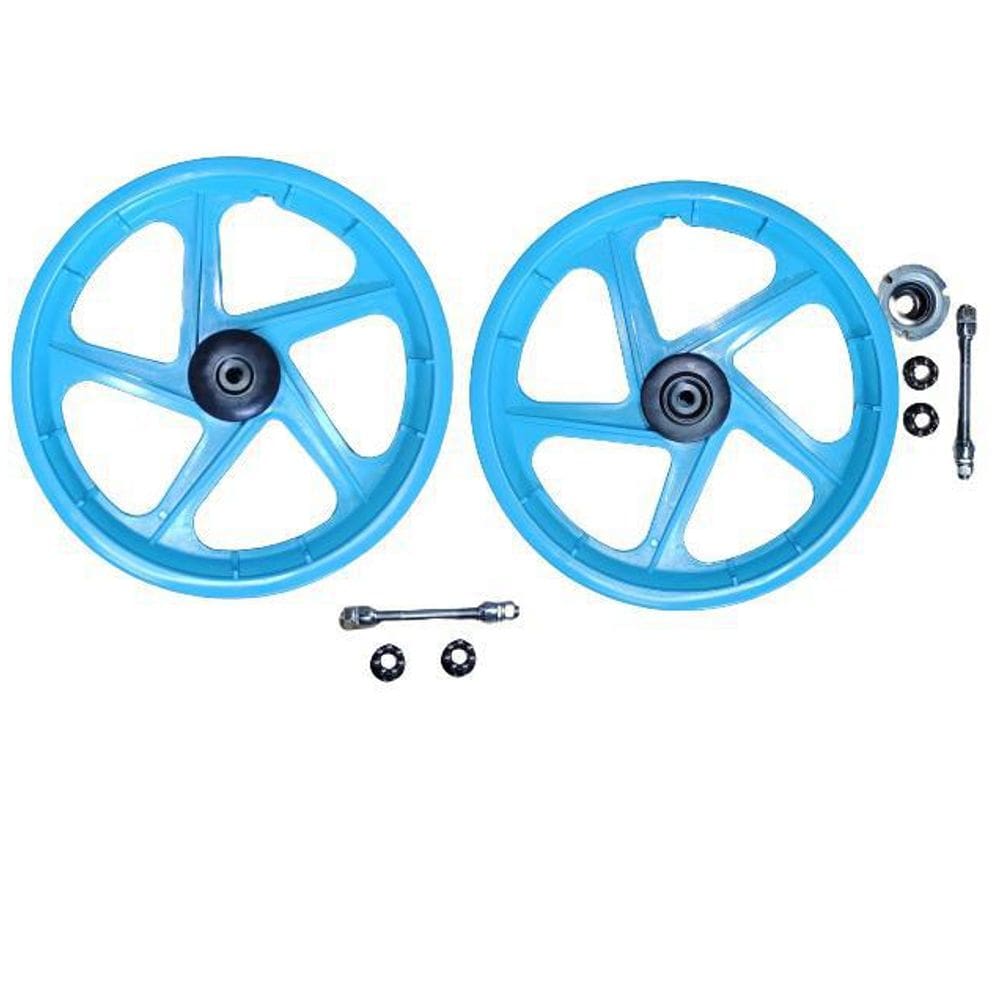 Par De Aros 16 Nylon Infantil, Azul Claro.