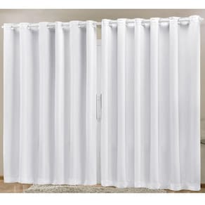 Cortina Blackout Em Tecido 4,00 M X 2,70 M - Branco Gelo