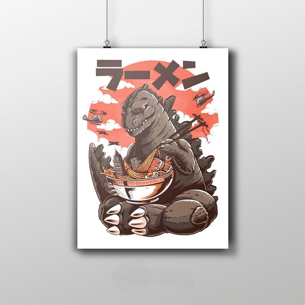 Placa Decorativa Godzilla Desenho