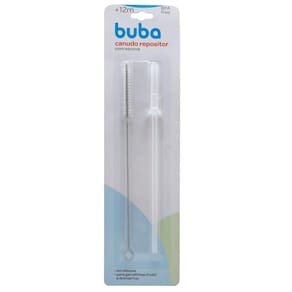 Canudo e Escova de Limpeza Animal - Buba + Refil Silicone