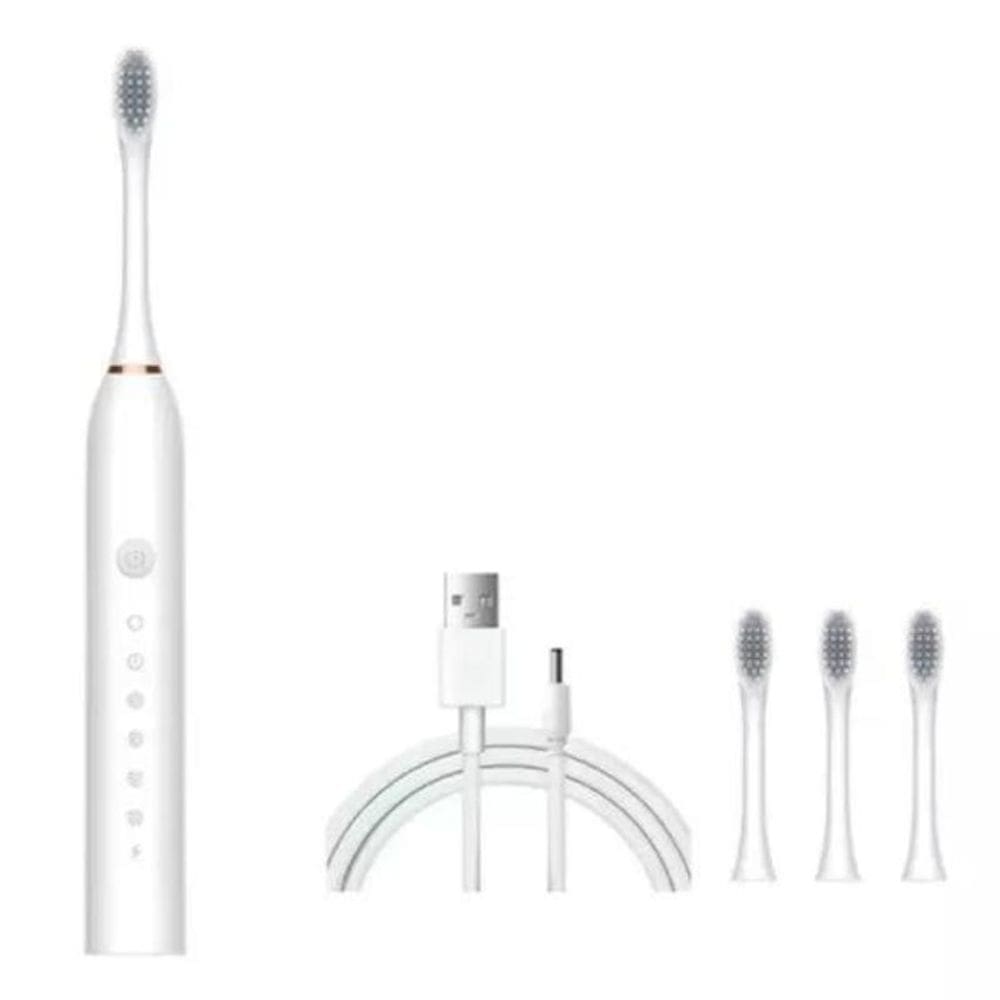 Escova Dental Oral Elétrica 4 Cabeças Ultra-Sônica