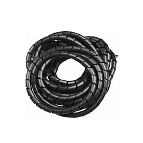 Organizador De Fios Cabos Espiral 1 Polegada Preto 5 Mts
