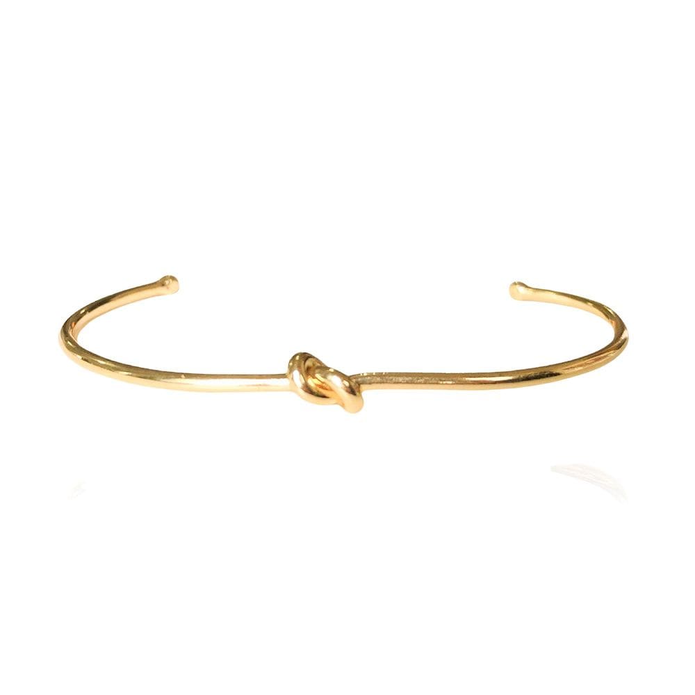 Bracelete Fino Com No Folheado Em Ouro 18K